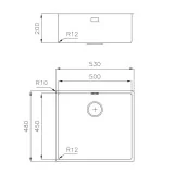 Foster 3141 850: Évier, 1 baignoire, acier inoxydable, parfait pour les cuisines modernes