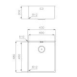 Foster 3139 850: Lavello Sottotop Monovasca, Perfetto per Cucine Moderne