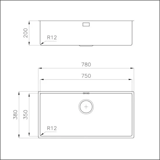 L'évier Foster 3137 850 - Acier inoxydable