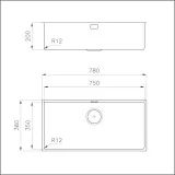 Lavello Foster 3137 850 - Sottotop Acciaio Inox
