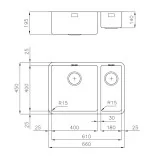 Foster 2202 851: Профессиональная кухонная мойка, нержавеющая сталь AISI 304