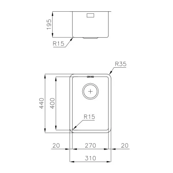 Foster 2152 850 - Küchenspüle, Edelstahl gebürstet, Angebot
