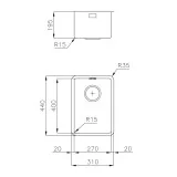 Foster 2152 850 - Lavello Cucina Monovasca, Acciaio Inox Spazzolato, Offerta