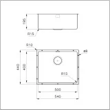 Foster 2155 840: Lavello Monovasca in Acciaio Inox - Acquista Online