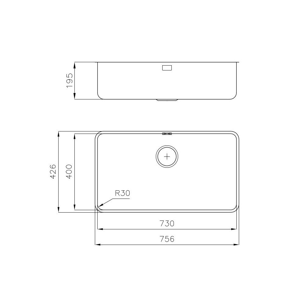 Foster 1870 850: Gebürsteter Edelstahl Spüle, ideal für Sockel von 80 cm