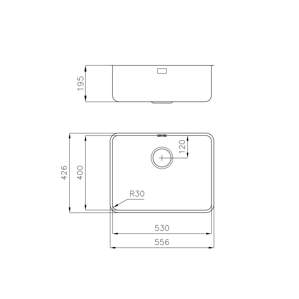 Foster 1865 850: Lavello monovasca sottotop in acciaio inox per cucine moderne