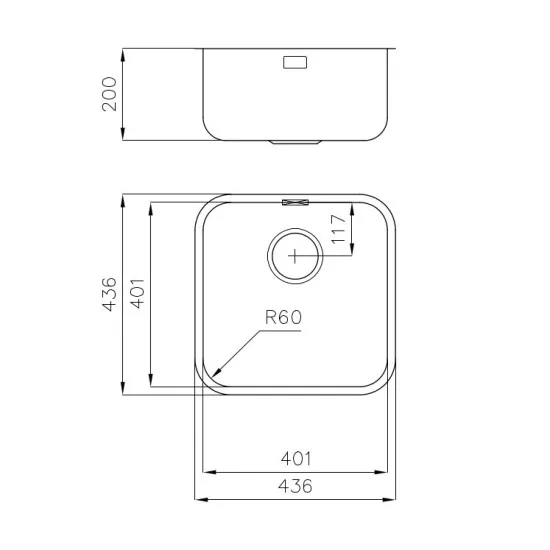 Foster 1840 850: Lavello in acciaio inox, resistente e duraturo, ideale per ogni cucina.