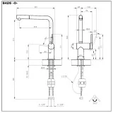Mixer Foster 8426 000: Canna Girevole, Shower Dispensable, Acabado Satinado