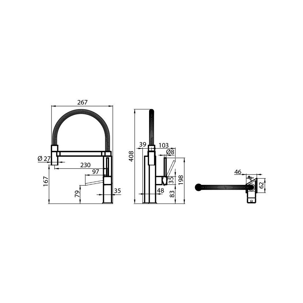 Foster 8488 000: Monocontrolador con Canna Girevole y Bocca Snodabile