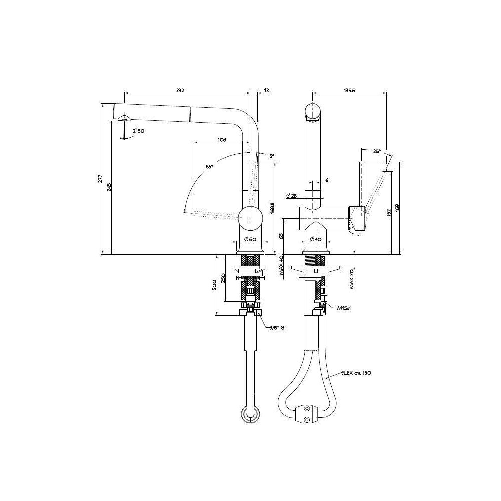 Mixer Foster 8483 001: Canna Extractible, Perfecto para cada trabajo