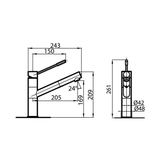 Mixer Foster 8466 100 - Canna Girevole e Bocca Estraibile, Comprar ahora
