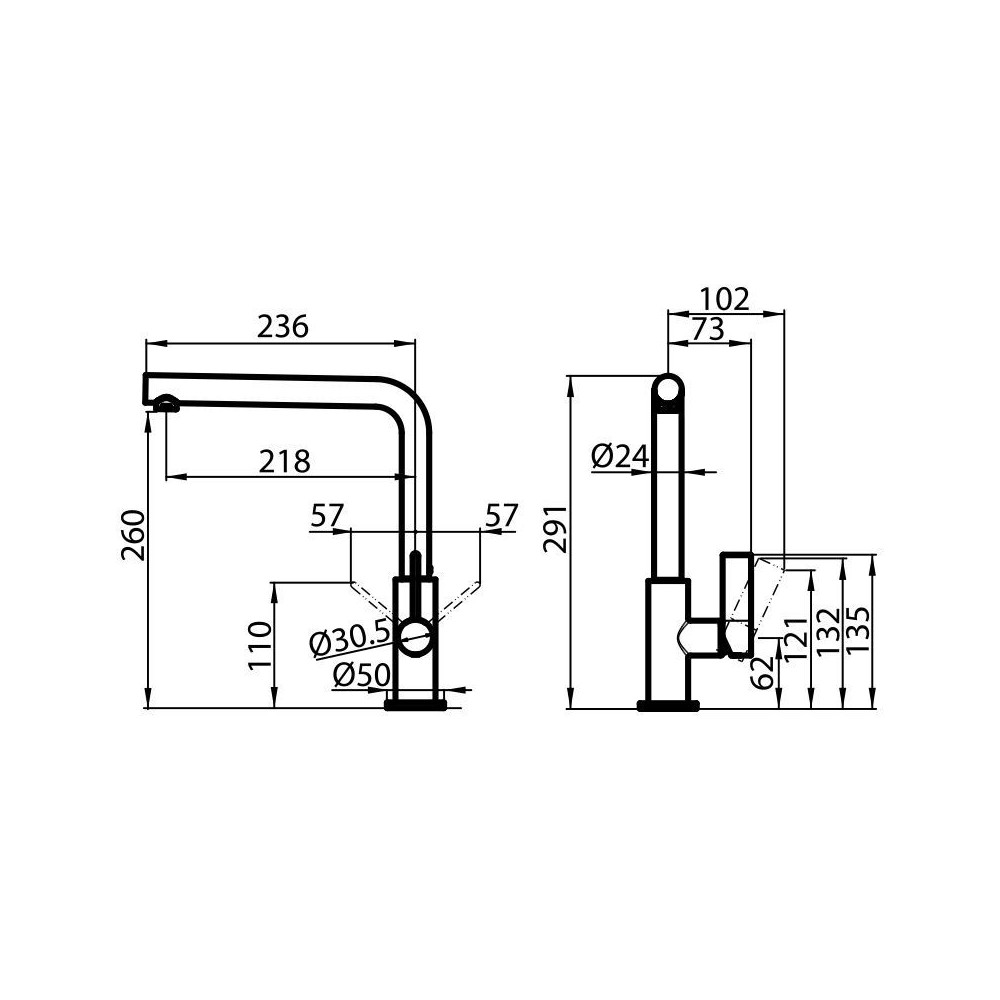Foster 8498 626: Mattschwarze Mischbatterie mit abnehmbarer Handbrause