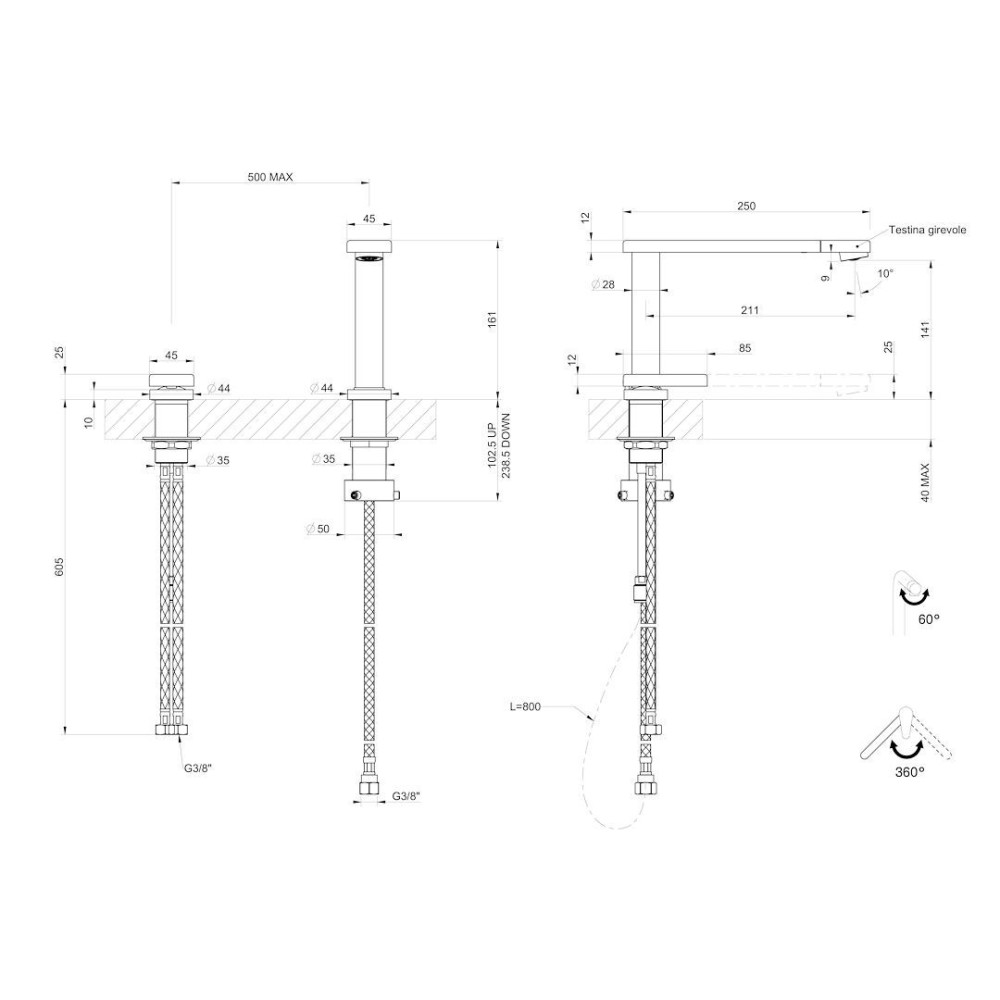 Mixer Foster 849000 Silencio inválido en Canna Girevole