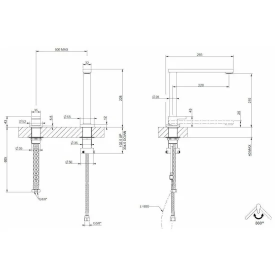 Миксер Foster 8478 | Canna di Scomparsa | Design Moderno | Купить онлайн