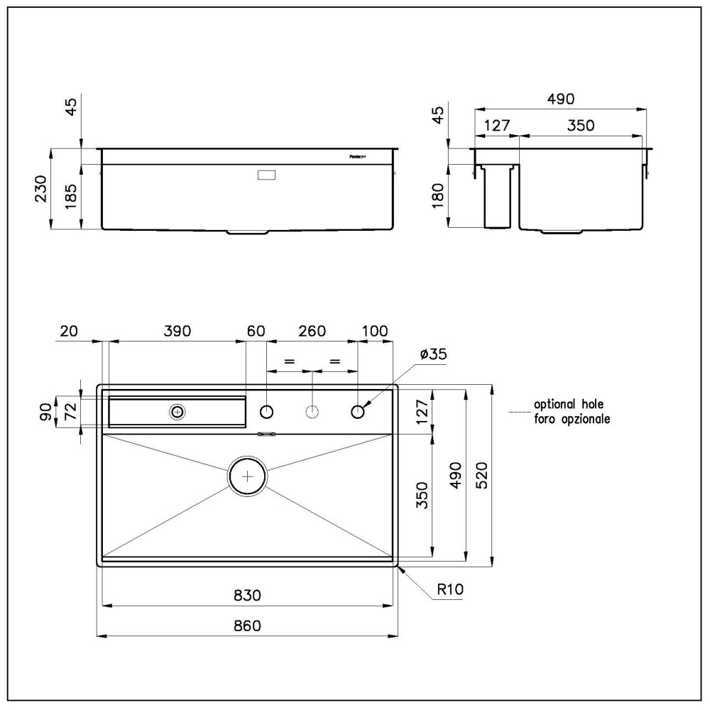 Kitchen sink Foster 3780 000 - Modern and Functional Design - Buy Online