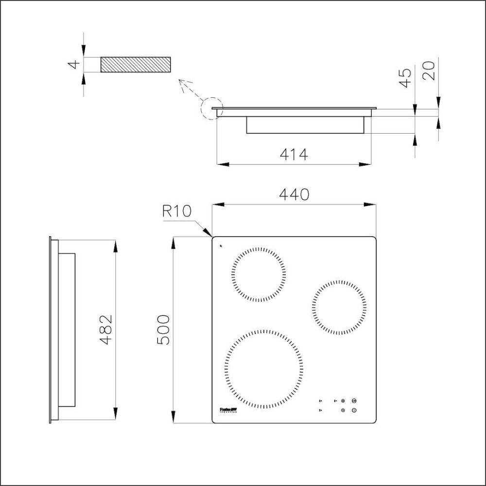 Foster 7373 300: Piano Induzione Compatto e Potente | 44x50cm| Prezzi Speciali