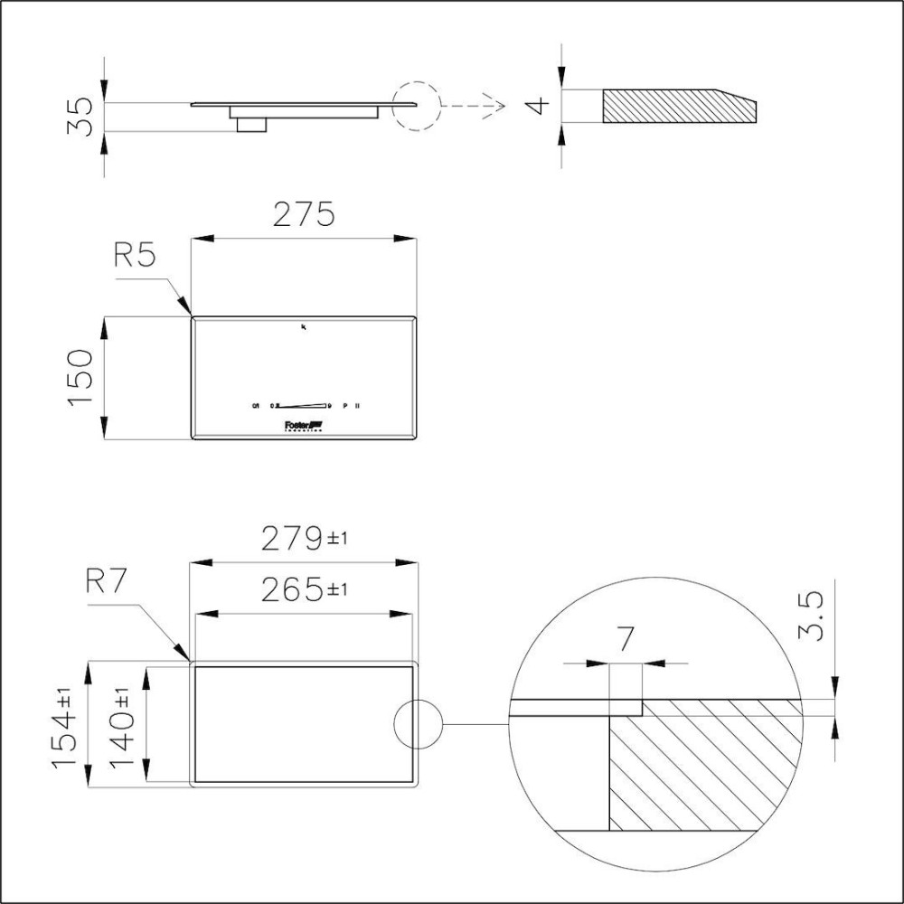 Boden Foster 7367 030: Induktion 3 Zone, Touch Control, Pentole Detector, PowerBoost