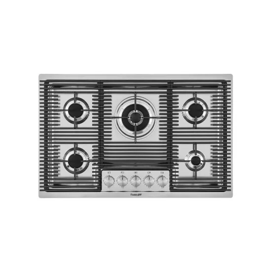 Foster 7682 000: Piano Cottura a Gas 5 Fuochi, 80 cm, Acciaio Inox