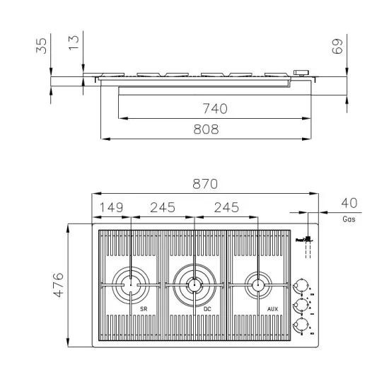 Piano Cottura Foster Milanello 7680 000