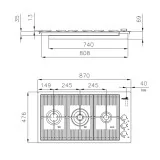 Piano Cottura Foster Milanello 7680 000