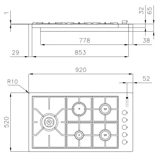 Piso Foster 7257 032: 5 Cocinas, Grilles en Ghisa, Filotop, Oferta