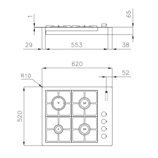 Foster 7256 032: Cuillère à gaz en acier inoxydable, performance professionnelle