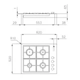 Foster 7256 032: Газовый шланг из нержавеющей стали, профессиональная производительность