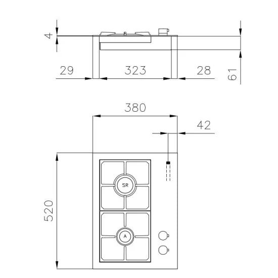7276 032: Piano Cottura Domino, Potenza e Design per la Tua Cucina