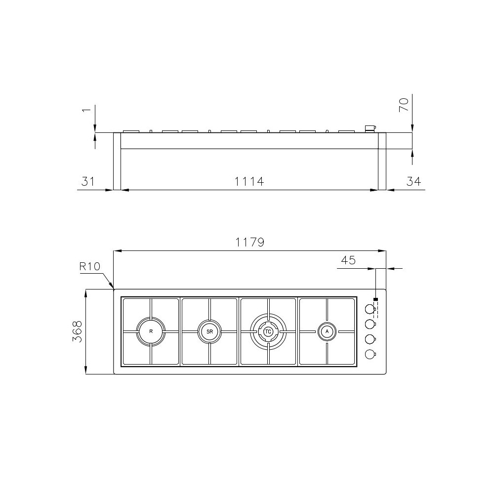 Foster 7259 042: Professionelles Gasherd, elegantes Design, hohe Leistung