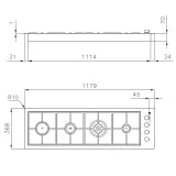 Foster 7259 042: Professionelles Gasherd, elegantes Design, hohe Leistung
