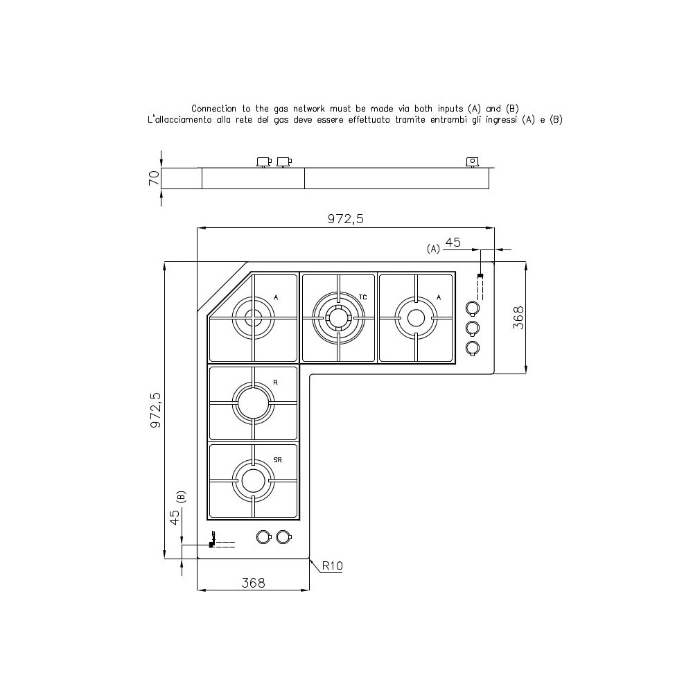 Foster 7238 042: Professional Corner Gas Cooking Floor for Your Kitchen