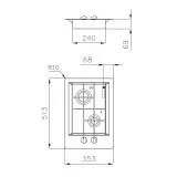 Foster 7208 032 - Piano Cottura a Gas in Acciaio Inox, Design Filotop