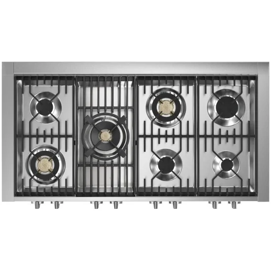 Genesi 120 G12SF cocina con 2 hornos eléctricos Combi-Steam y quemadores de gas.