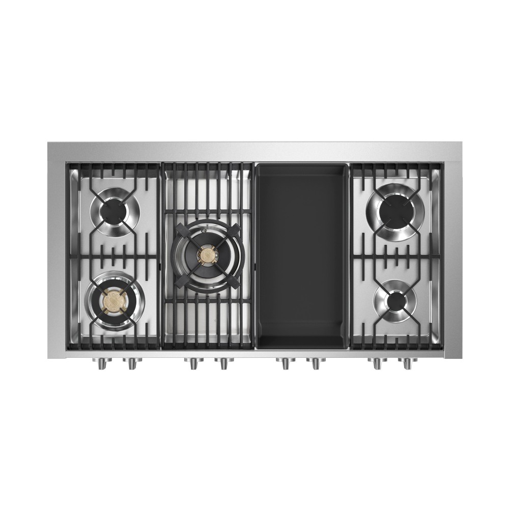 Genesi 120 G12SF cuisine avec 2 fours électriques Combi-Steam et brûleurs de gaz Brass.