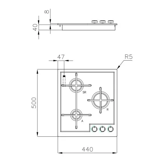Foster 7063 052: Plancher de cuisine à gaz 3 Cookers, parfait pour les cuisines modernes