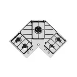 Cuisine Foster 7038 052: Angle, 5 feux, acier inoxydable, design professionnel