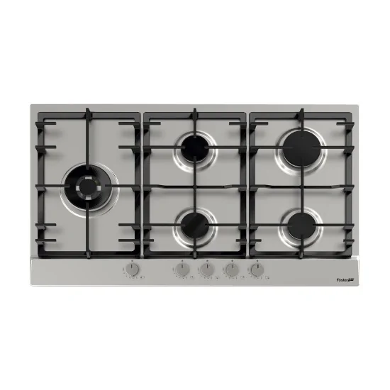 Cocina Foster 7016 032: 5 incendios, acero inoxidable, válvula de seguridad, alto rendimiento