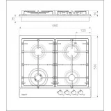 Cooking Foster 7014 032: 4 fires, stainless steel, safety valve, high performance