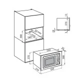Foster 7151 010 - Micro-ondes encastrable avec grill, parfait pour votre cuisine