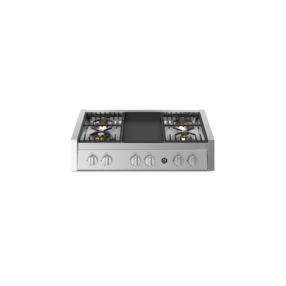 Acier Genesis GQ9-6W |Cuisinière à gaz professionnelle |Brûleurs en laiton |Triple couronne