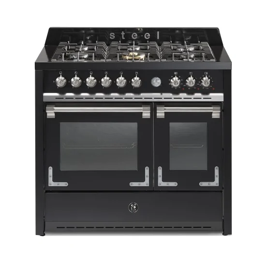 Steel OXFORD | Professional Kitchen | 100cm | Double Oven | Induction