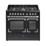 Stahl OXFORD |Professionelle Küche |100cm |Doppelofen |Induktion