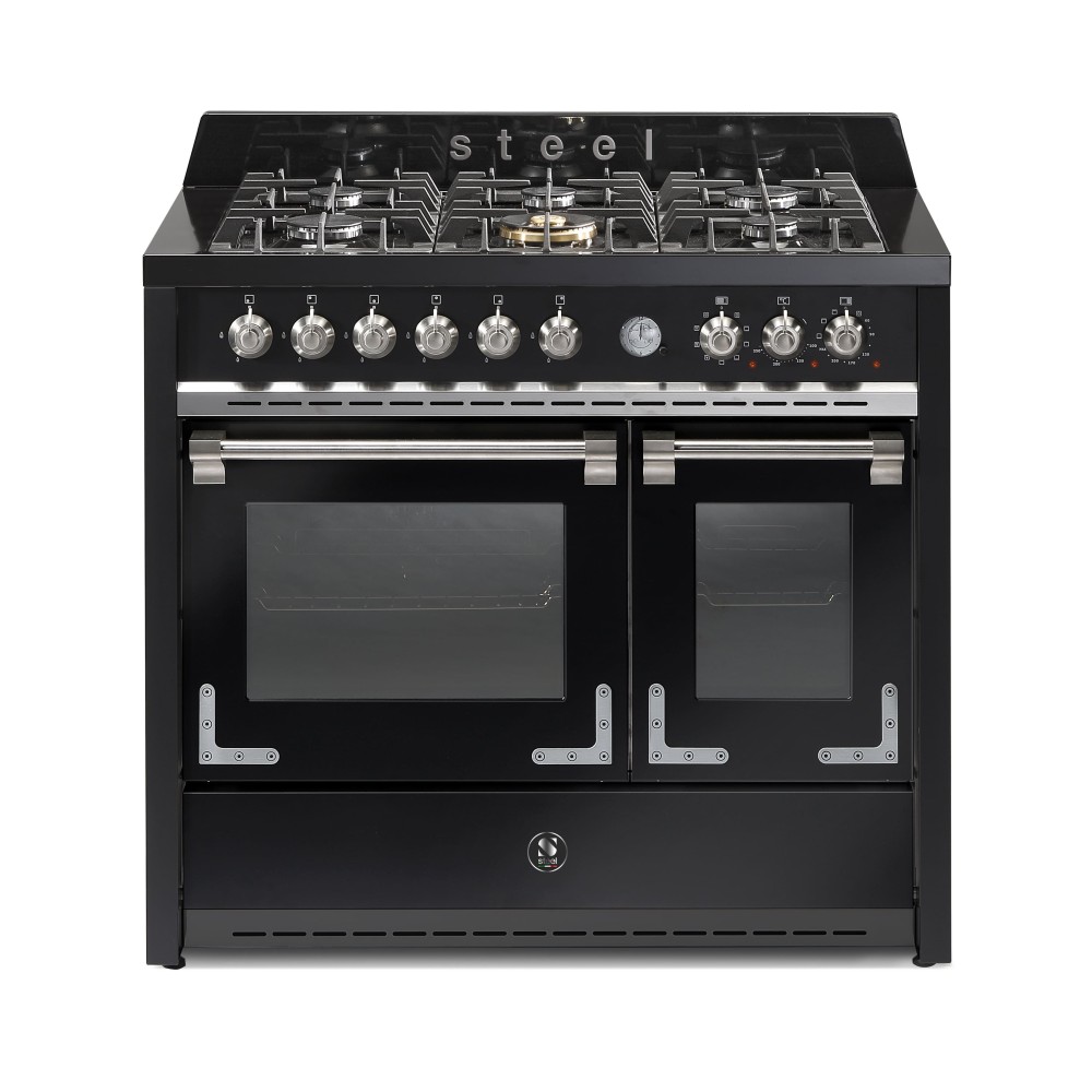 Stahl OXFORD |Professionelle Küche |100cm |Doppelofen |Induktion