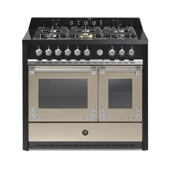 Steel OXFORD | Professional Kitchen | 100cm | Double Oven | Induction