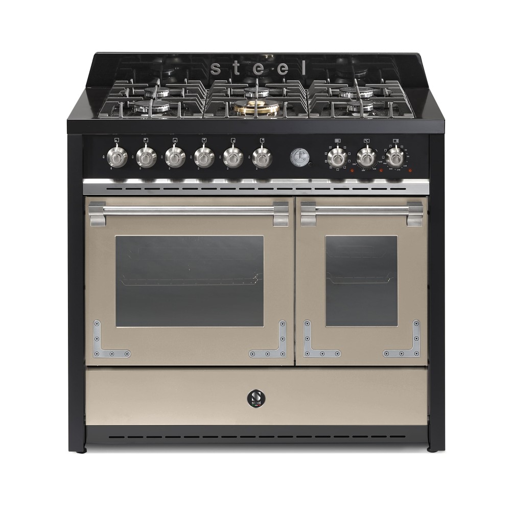 Steel OXFORD | Professional Kitchen | 100cm | Double Oven | Induction