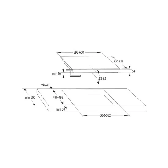 Gorenje GI6421BSCC: индукционная варочная панель, 4 зоны, мощность 7200 Вт, сенсорное управление