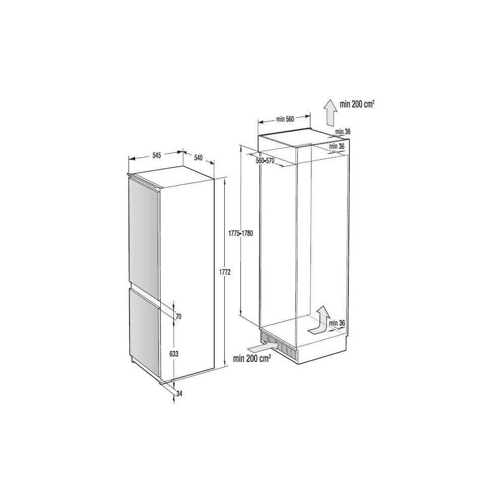 Acquista ora il Frigo Combinato Gonerje RKI418EE0 - Offerta speciale!