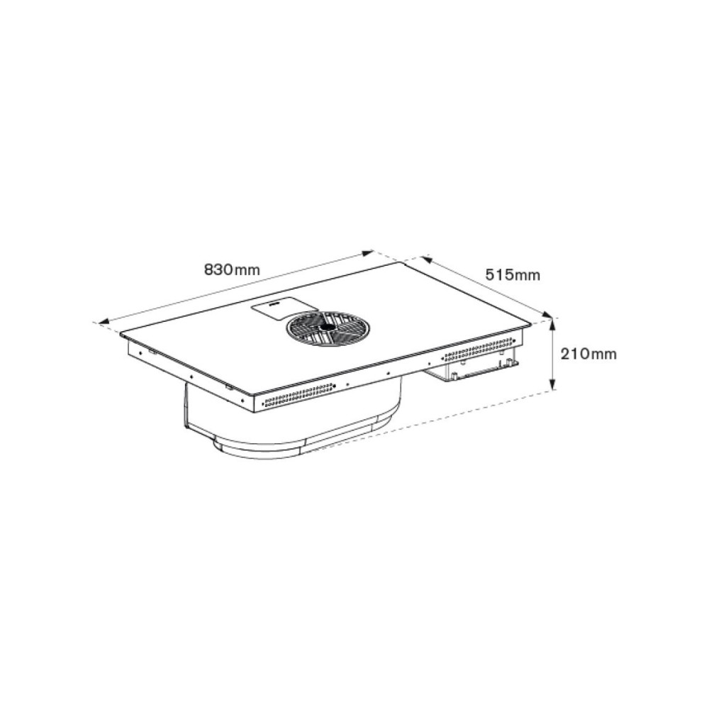 P804ICH2M37NT: Piano Cottura a Induzione Bertazzoni, 80 cm, Cappa Integrata