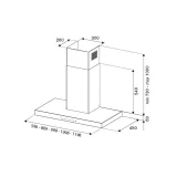 Bertazzoni KT100P1XV: Cappa a Parete 100cm - Potenza 590 m3/h |MISUMI Duegstore.com