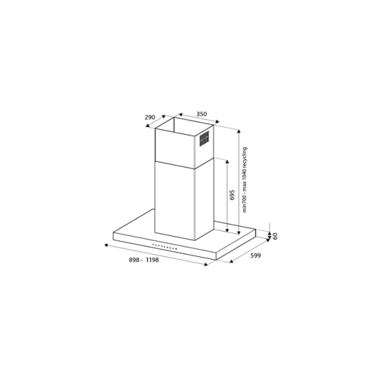 岛上的厨房罩 Bertazzoni - 强吸力、精致设计,A+级